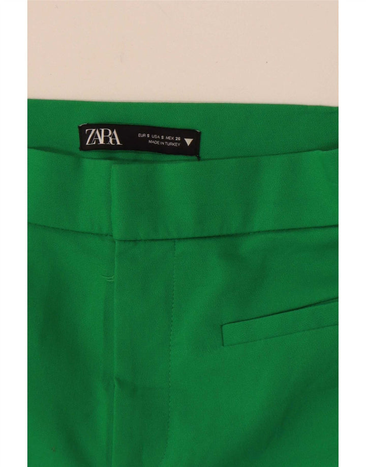 Zara Dame Capri Bukser Small W26 L22 Grøn
