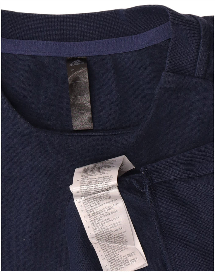 Adidas grafisk sweatshirt til mænd, stor marineblå bomuld
