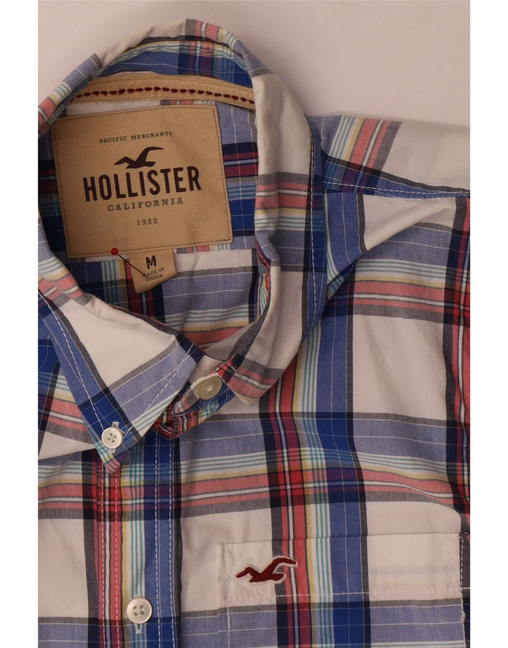 Hollister herreskjorte mellemblå ternet bomuld