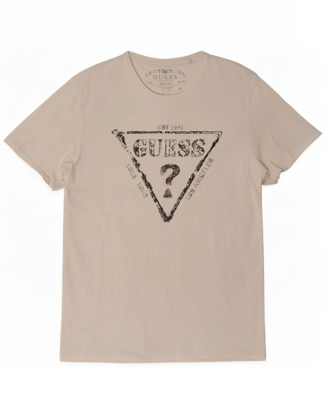 Guess Herre grafisk T-shirt Top Medium White