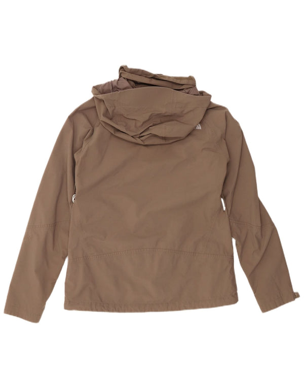 THE NORTH FACE Regnjakke med hætte til kvinder UK 14 Mellemgrå nylon