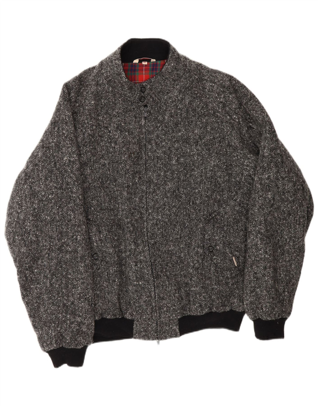 Baracuta Herre Bomber Jacket UK 42 XL Grå Flecked Classic