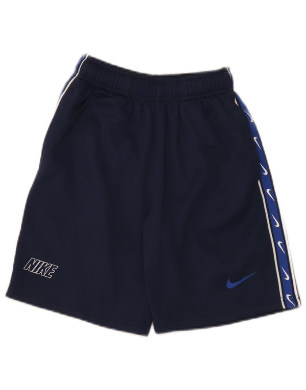Nike Dri Fit Sportsshorts til drenge 10-11 år Medium Navy Blue Colourblock