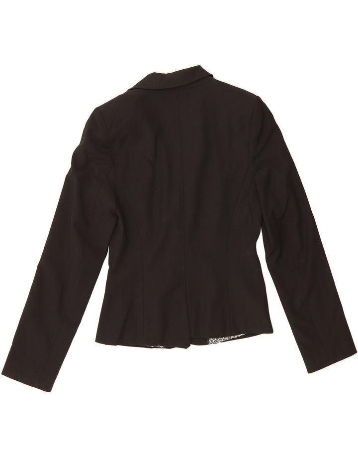 OASIS Womens 1 Button Blazer Jacket UK 8 Small  Black Polyester Vintage Oasis and Second-Hand Oasis from Messina Hembry 