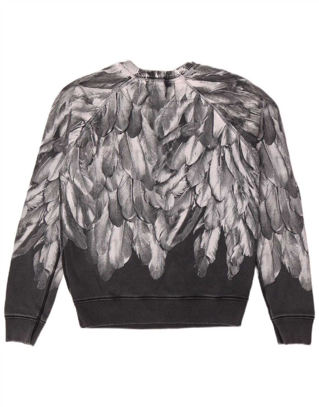 Diesel Herre Grafisk Sweatshirt Jumper Lille sort bomuld