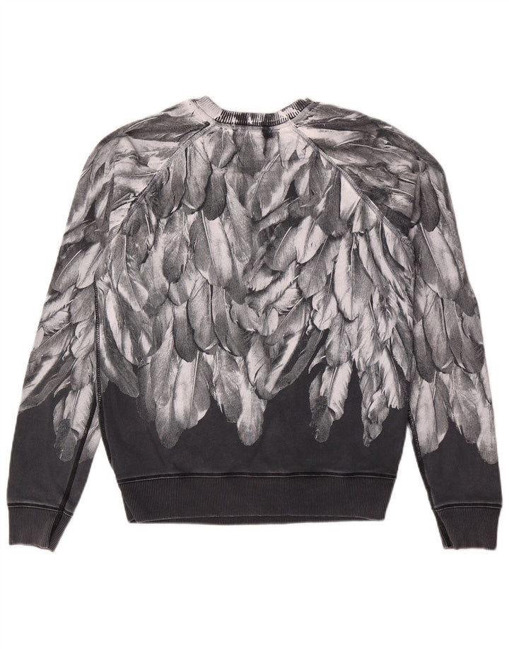 Diesel Herre Grafisk Sweatshirt Jumper Lille sort bomuld