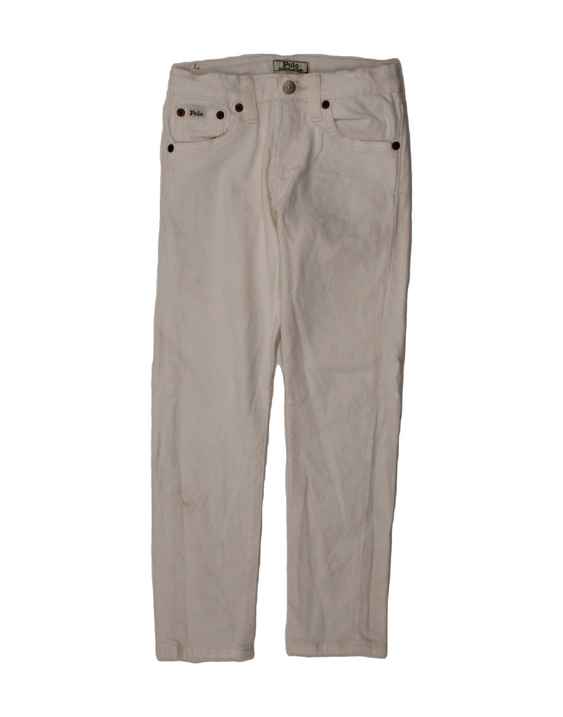 POLO RALPH LAUREN Girls Straight Jeans 5-6 Years W21 L21 White Cotton Vintage Polo Ralph Lauren and Second-Hand Polo Ralph Lauren from Messina Hembry 