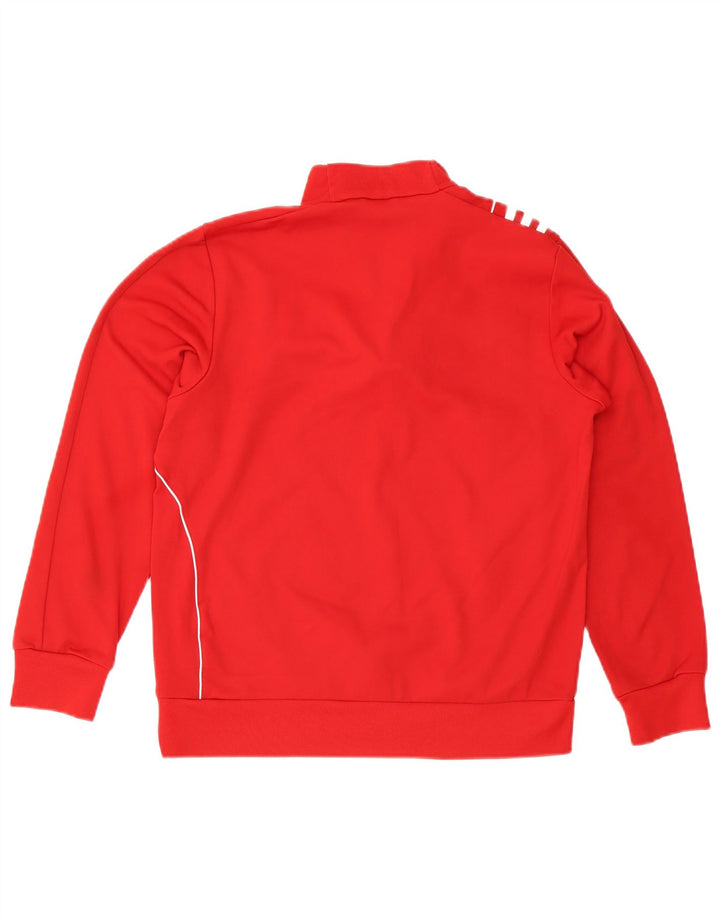 Adidas Sweatshirt med lynlås til mænd, medium rød polyester