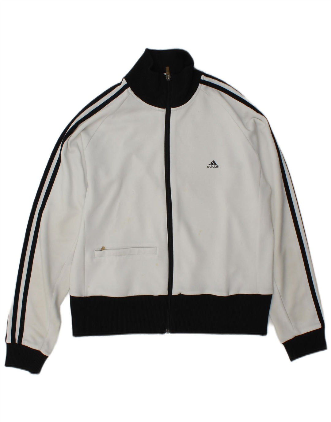 Adidas træningsdragt topjakke til kvinder UK 18 XL Hvid Colourblock Polyester