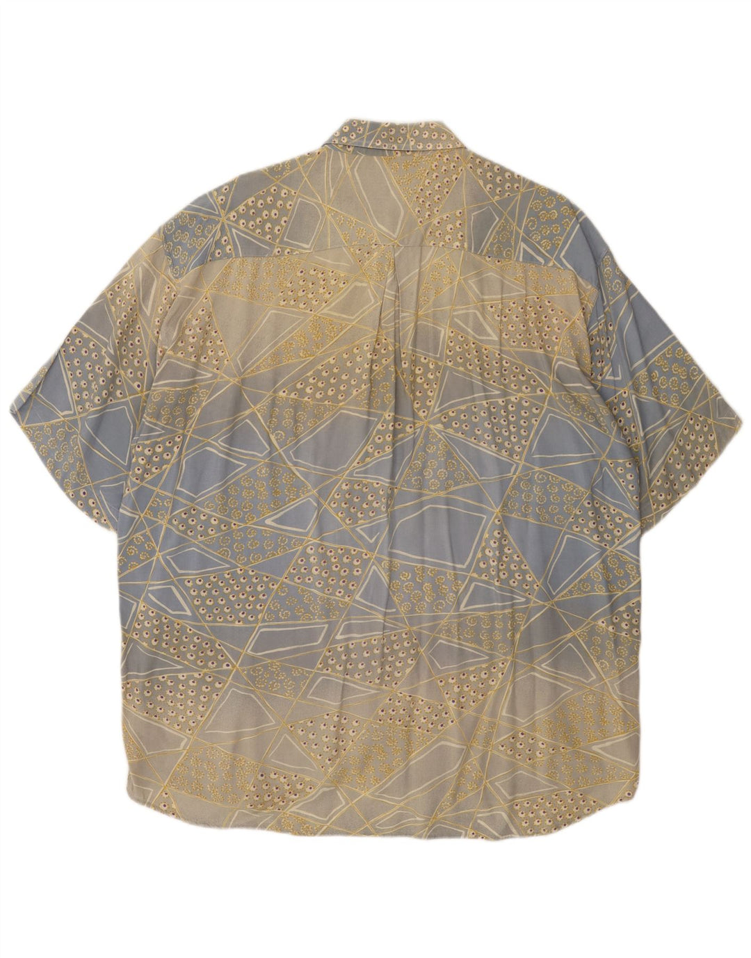 MAC FASHION Kortærmet herreskjorte Stor Blå Geometrisk