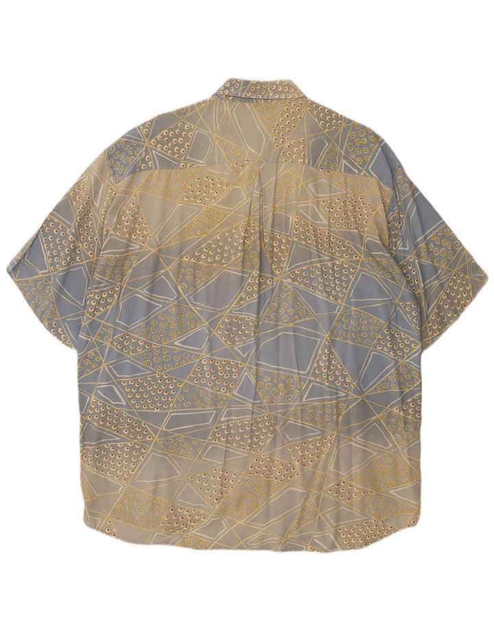 MAC FASHION Kortærmet herreskjorte Stor Blå Geometrisk