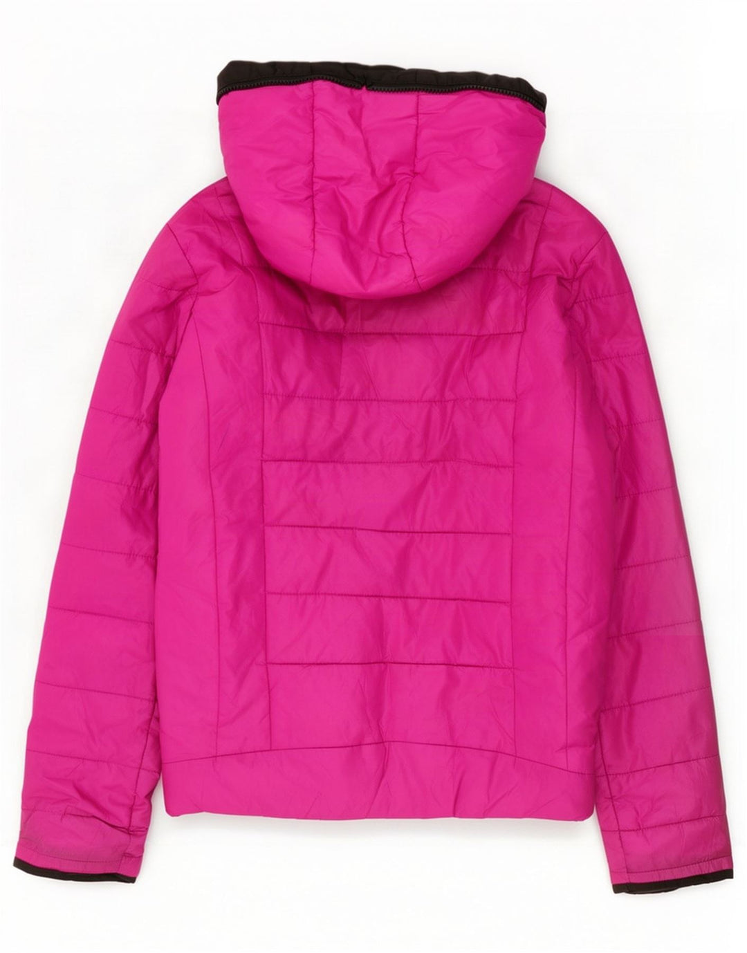 Kappa Dame Hætte Oversized Polstret Jakke UK 10 Lille Pink Polyester