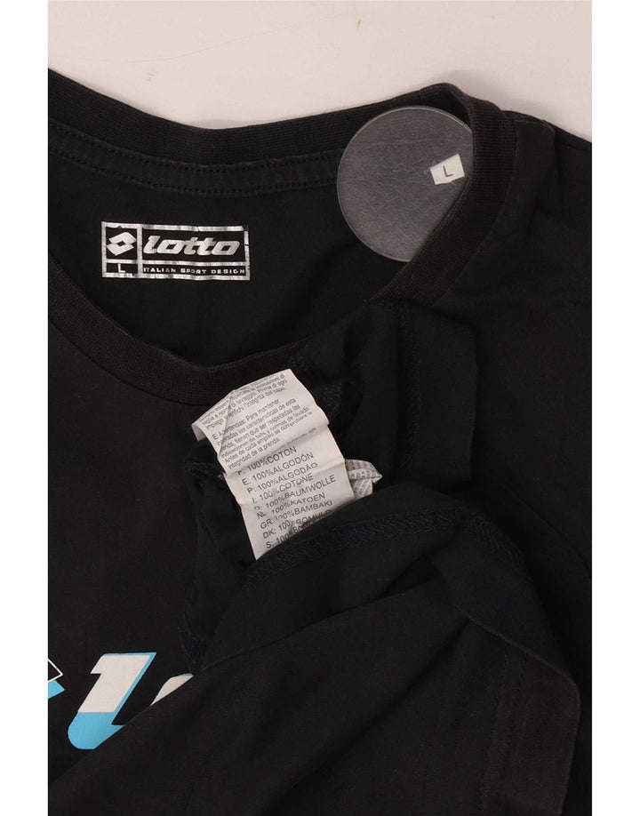 Lotto Herre Grafisk Vest Top Stor Sort Bomuld