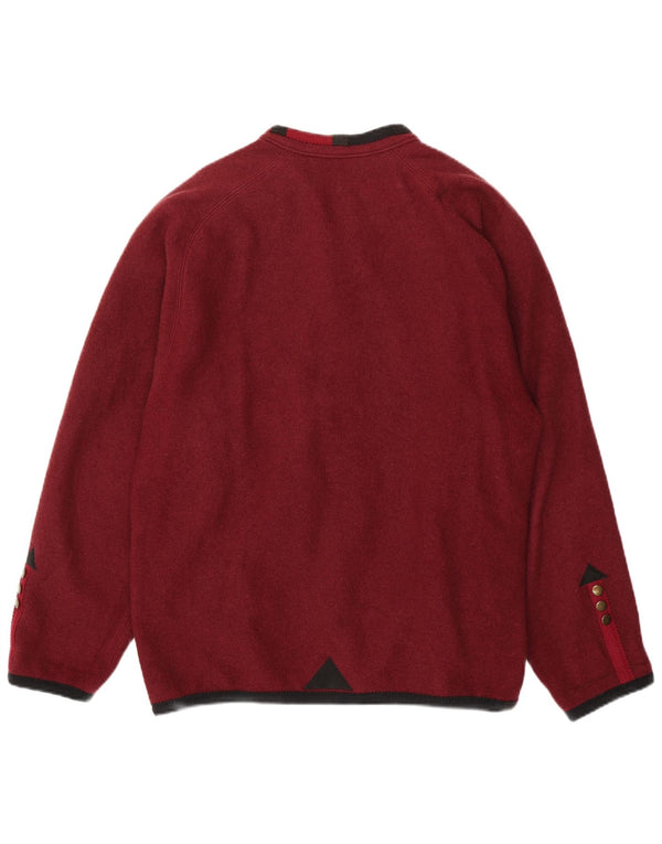 Vintage Herre 5-knaps blazerjakke UK 40 Large Burgundy Wool