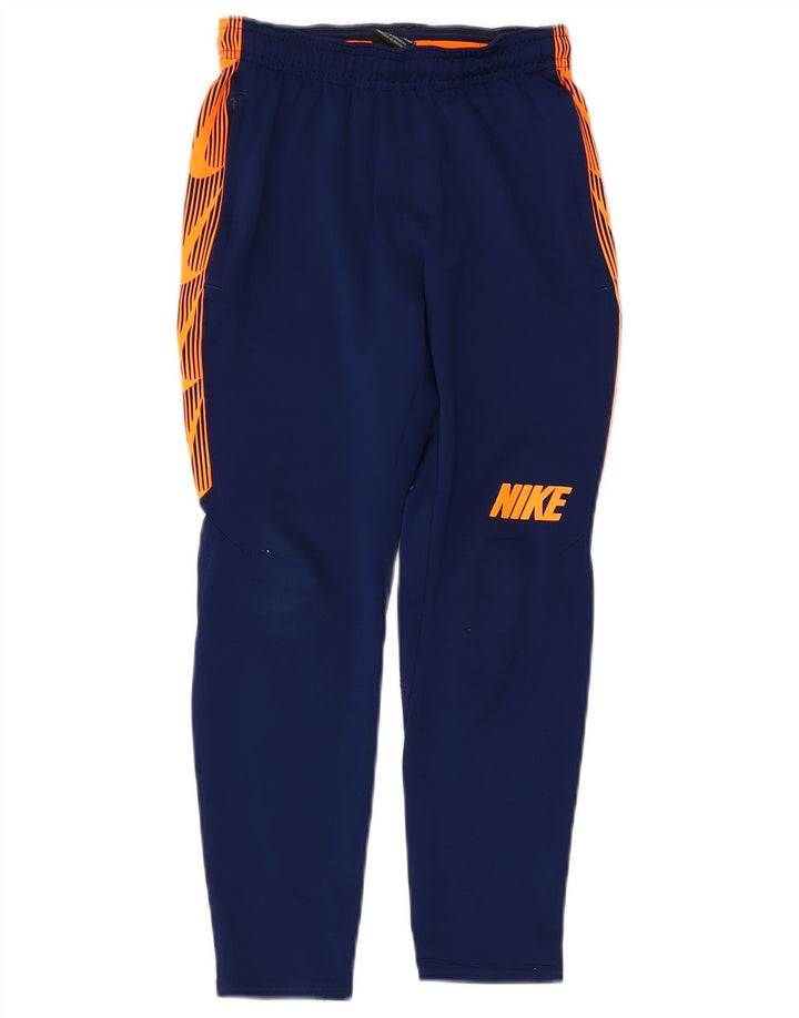 NIKE Drenge Dri Fit træningsdragt bukser 8-9 år Small Navy Blue Colourblock