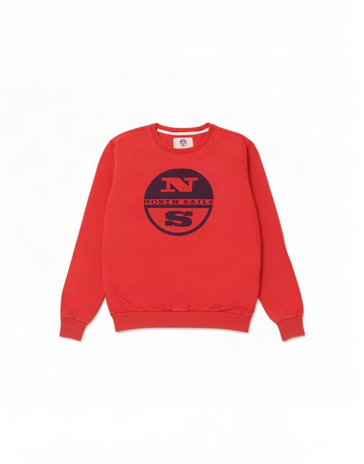 North Sails Herre Grafisk Sweatshirt Jumper Stor Rød Bomuld