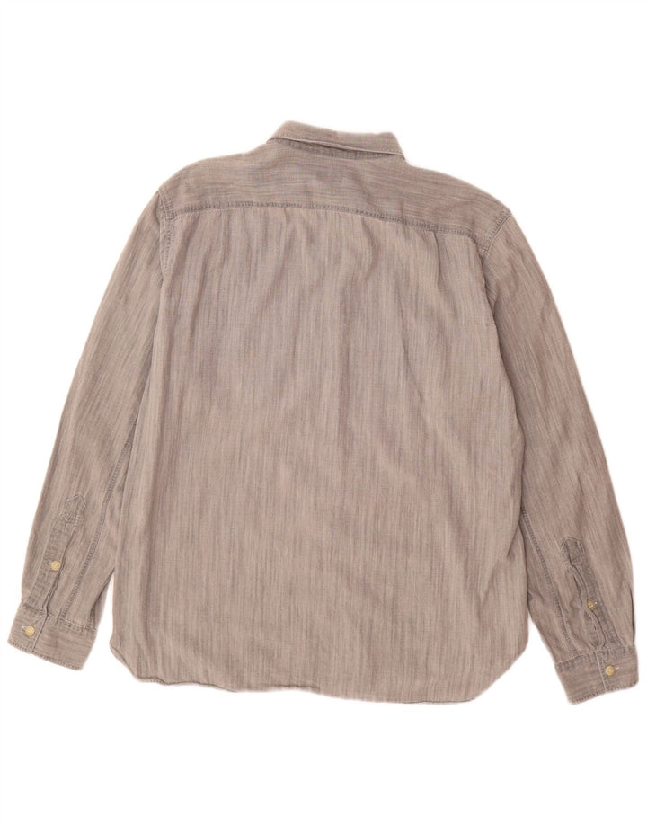 J. Crew Skræddersyet skjorte til mænd, stor grå bomuld