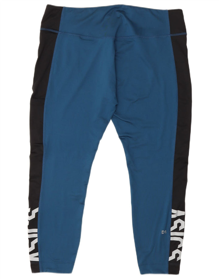 Asics Womens Crop Leggings UK 18 XL Blå Polyester