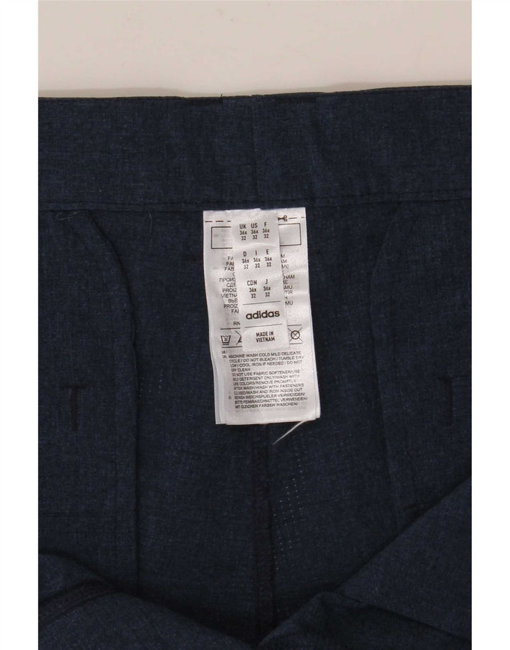 Adidas Straight Chino-bukser til mænd W36 L28 Marineblå polyester