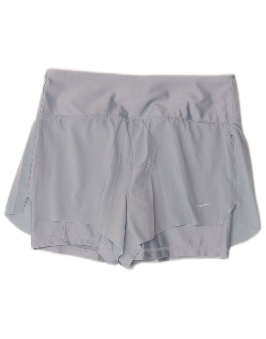 Nike Dame Dri Fit Sport Shorts UK 10 Small Blue Polyester