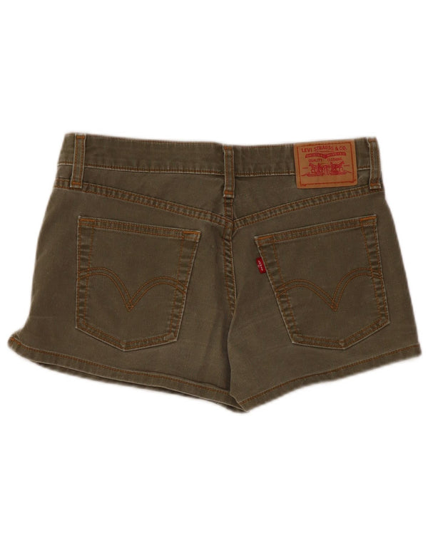 Levi's Girls Denim Shorts 4-5 år W28 Khaki Cotton