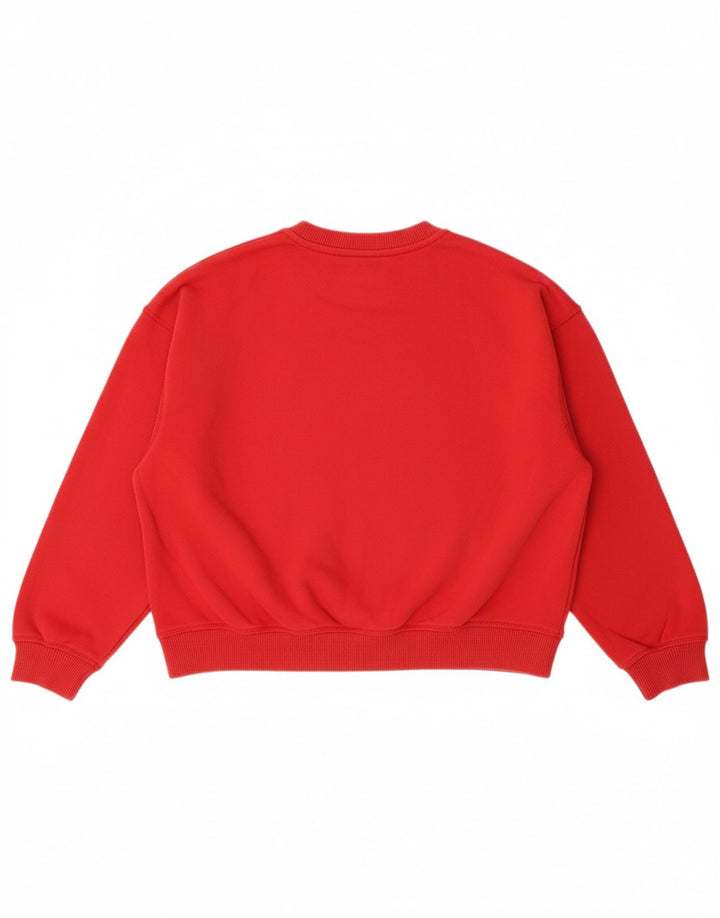 TOMMY HILFIGER Girls Oversized Graphic Sweatshirt Jumper 11-12 Years Red