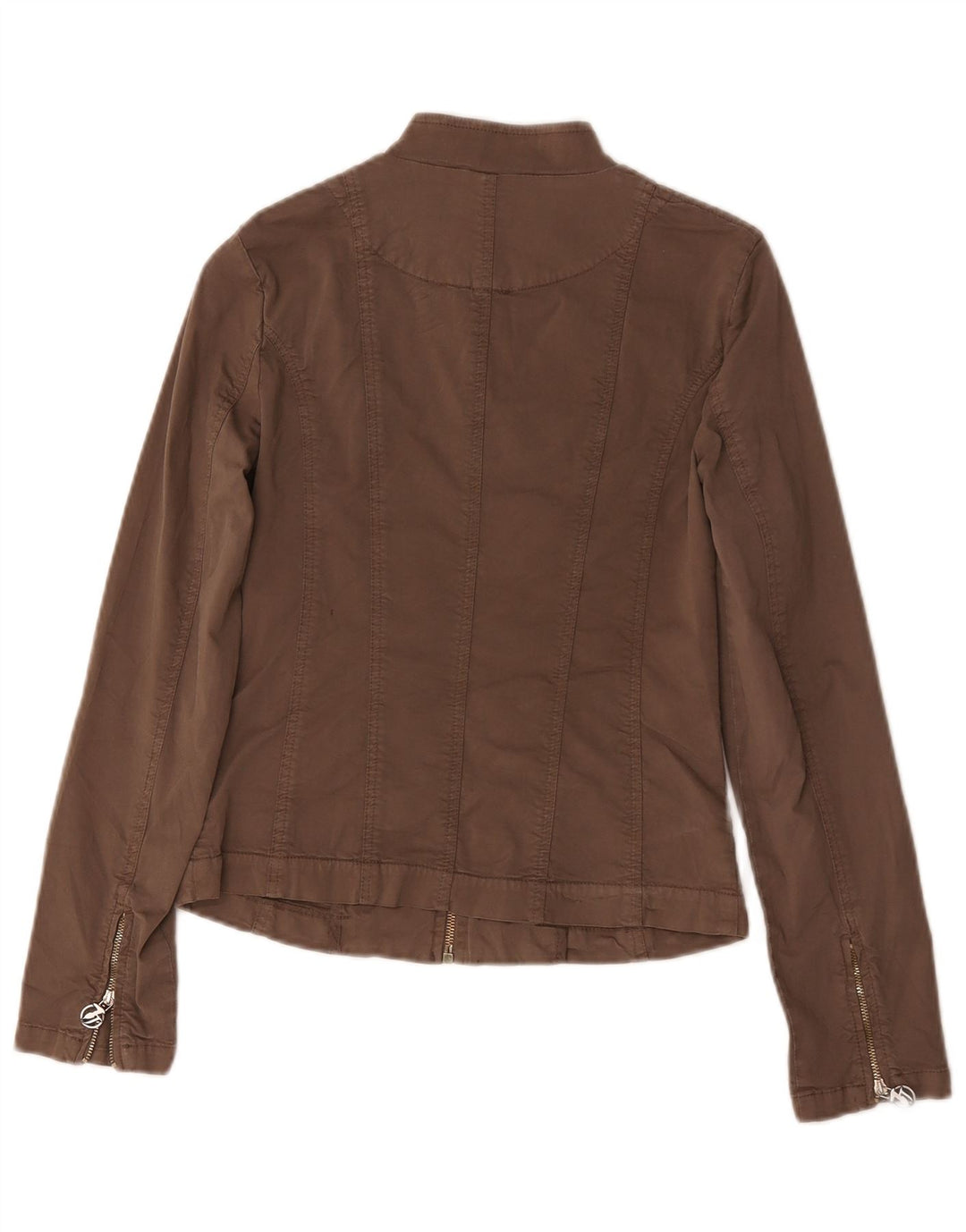 Trussardi Jeans Dame Bomber Jacket UK 8 Small Beige