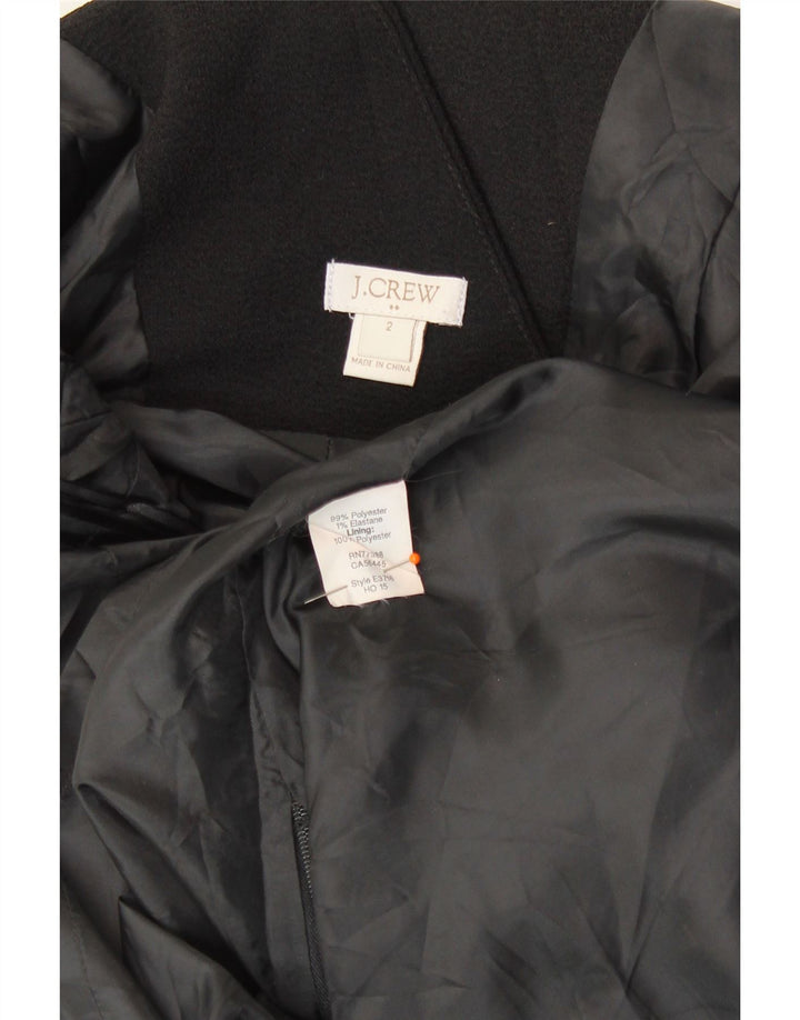 J. Crew Kvinders Ærmeløs Skede Kjole US 2 XS Sort Polyester