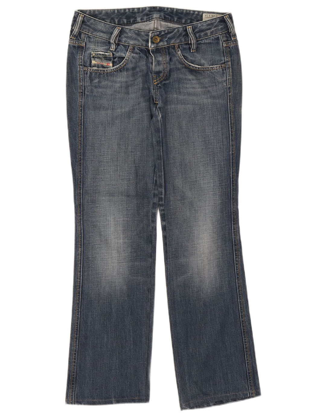 Diesel Dame Ryoth Bootcut Jeans W28 L30 Blå Bomuld