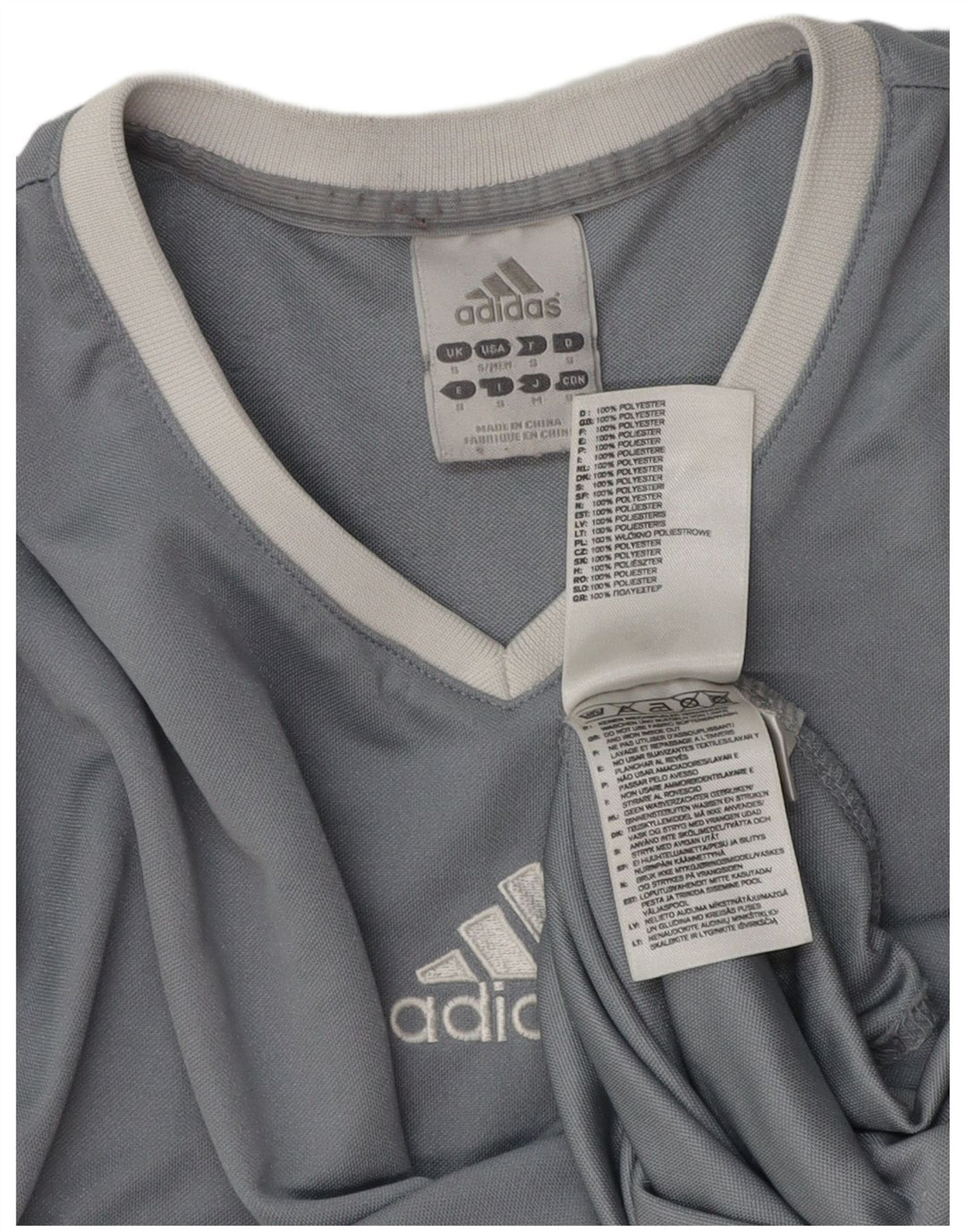 Adidas Herre Climalite T-Shirt Top Lille Grå Polyester
