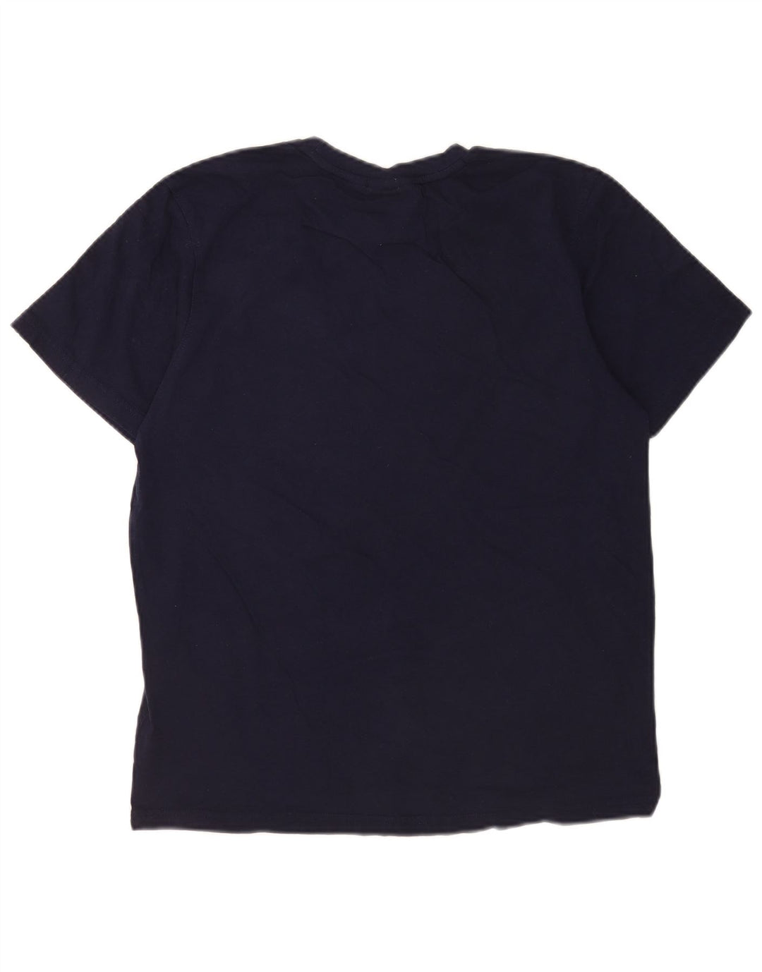 Fila Herre grafisk T-shirt Top Medium Marineblå Colourblock Bomuld
