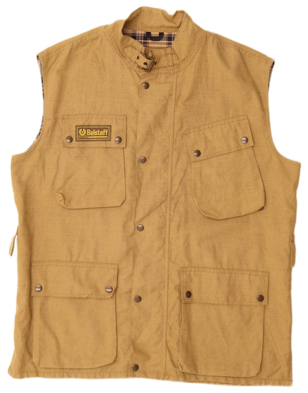 Belstaff Herre Utility Gilet UK 46 3XL Beige Linen
