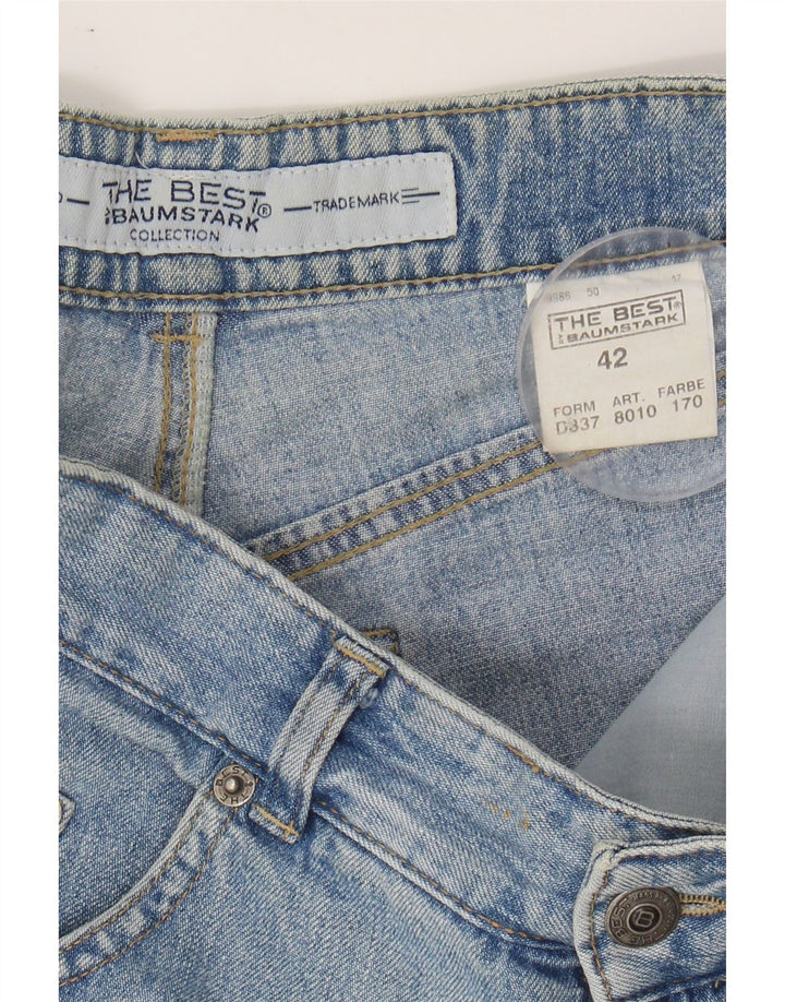 VINTAGE Womens Denim Shorts IT 42 Medium W30 Blue Cotton