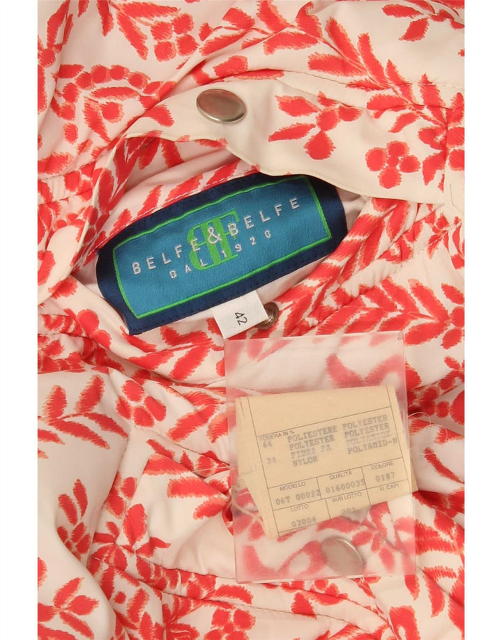 Belfe & Womens Oversized hættejakke vendbar IT 42 Medium Red Floral