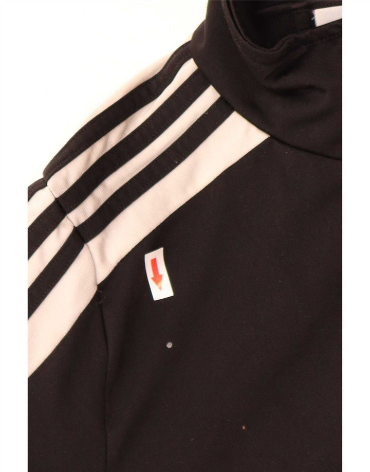 Adidas træningsdragt topjakke til kvinder UK 14 Medium Sort Colourblock Polyester