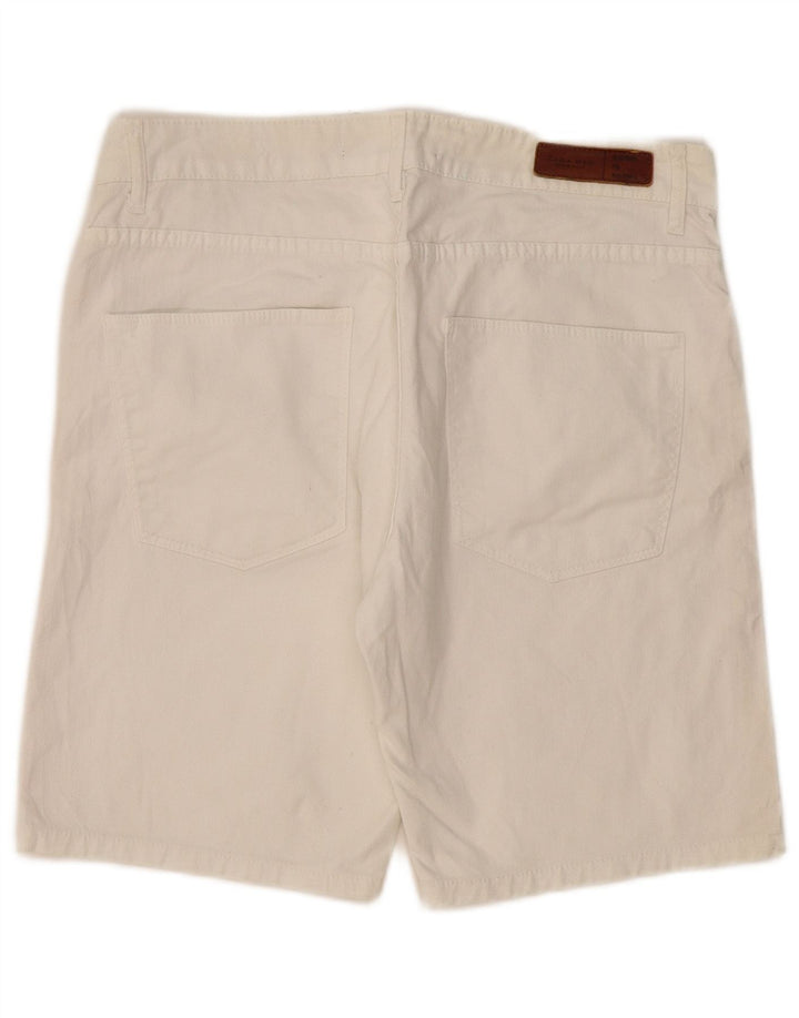 Zara Herre Denim Shorts EU 44 Large W34 Hvid
