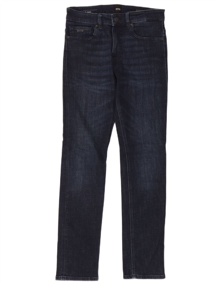 Hugo Boss Herre Stretch Slim Jeans W30 L32 Marineblå Bomuld