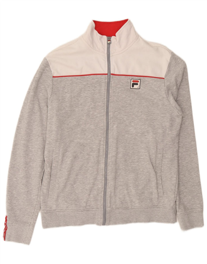 Fila Træningsdragt til mænd Topjakke Stor Grå Colourblock Bomuld