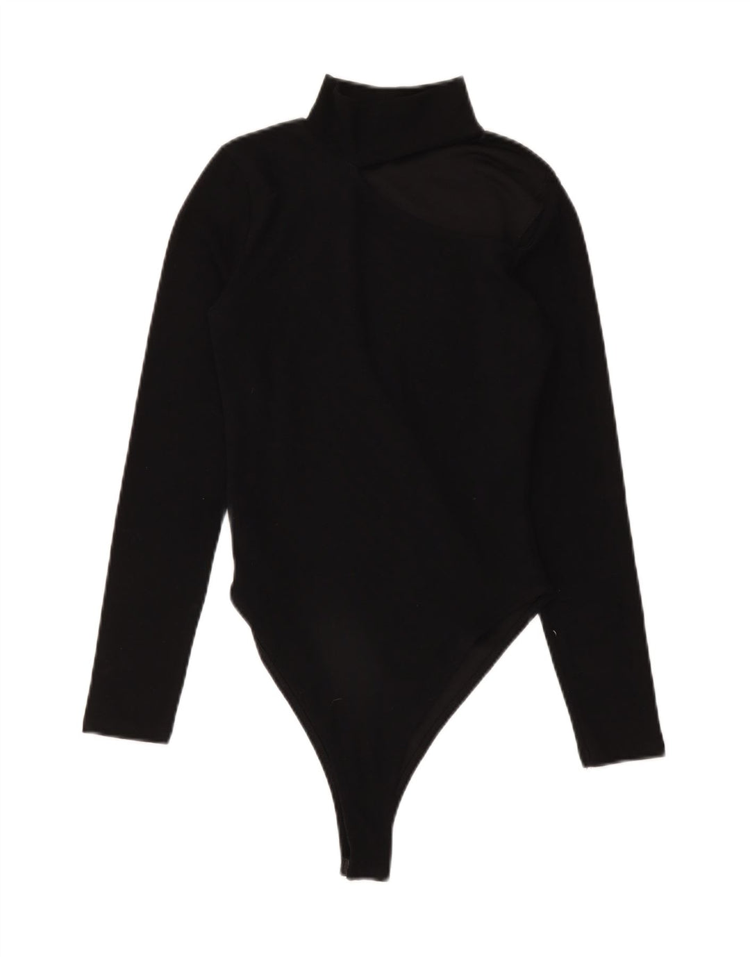 ZARA langærmet bodysuit til kvinder UK 12 Medium Black Polyester