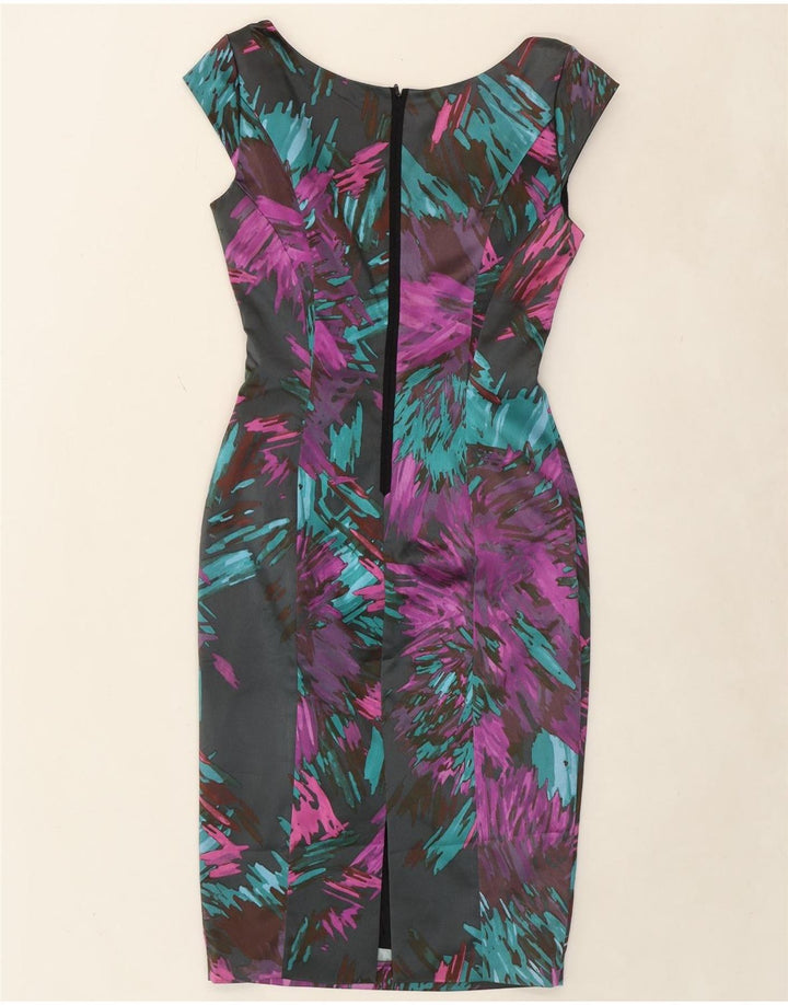 COAST Womens Bodycon Dress UK 8 Small Grey Tie Dye Acetate Vintage Coast and Second-Hand Coast from Messina Hembry 
