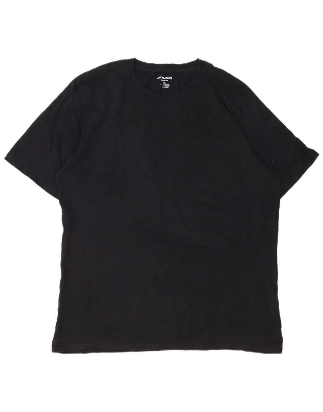 Jack & Jones Herre T-Shirt Top 2XL Sort Bomuld