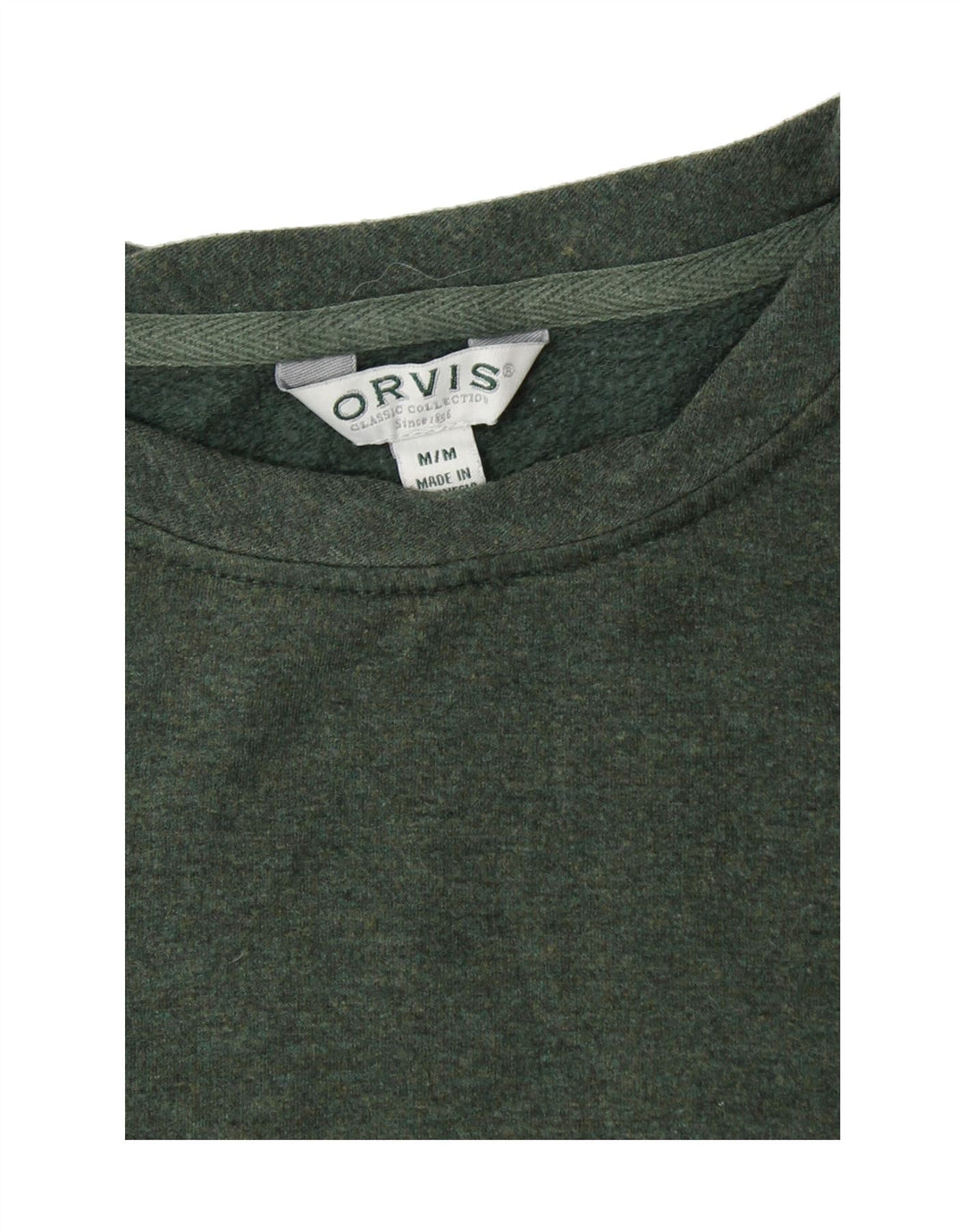 ORVIS Womens Sweatshirt Jumper UK 14 Medium Green Modal Vintage Orvis and Second-Hand Orvis from Messina Hembry 