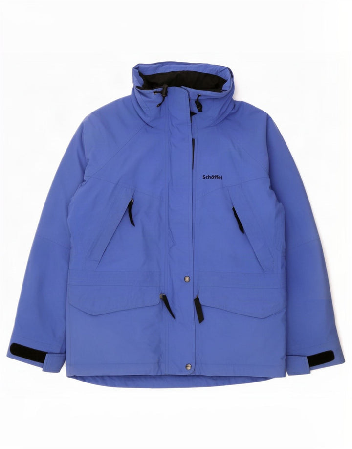 Schoffel Dame Hætte Oversized regnjakke UK 12 Medium Blue Polyamide