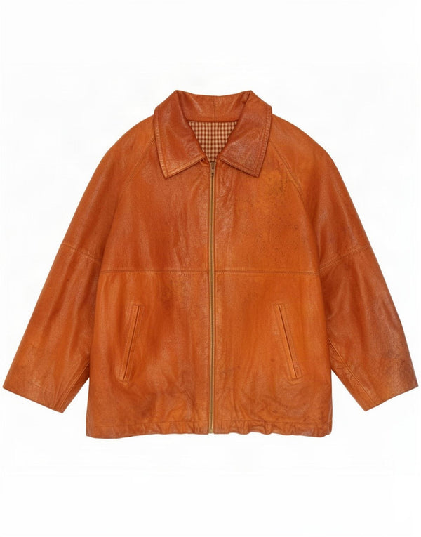 Vintage Mens Leather Jacket UK 42 XL Brown
