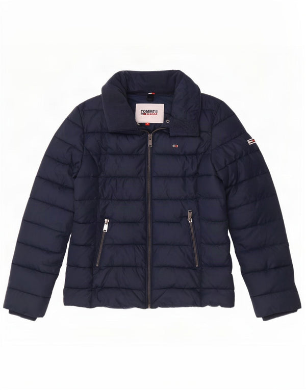 Tommy Hilfiger Dame Polstret Jakke UK 14 Medium Navy Blue Polyester