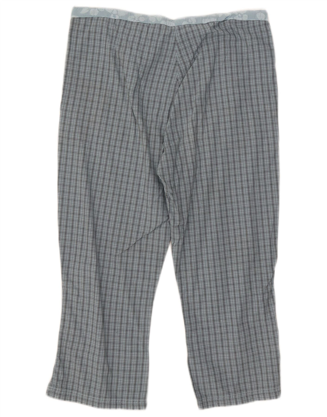Tænk Pink Dame Capri Bukser W32 L21 Blue Check