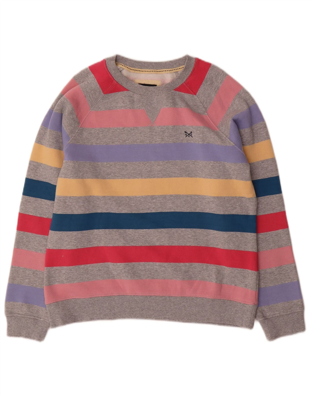 CREW CLOTHING Dame Sweatshirt Jumper UK 10 Small Multicolored Striped