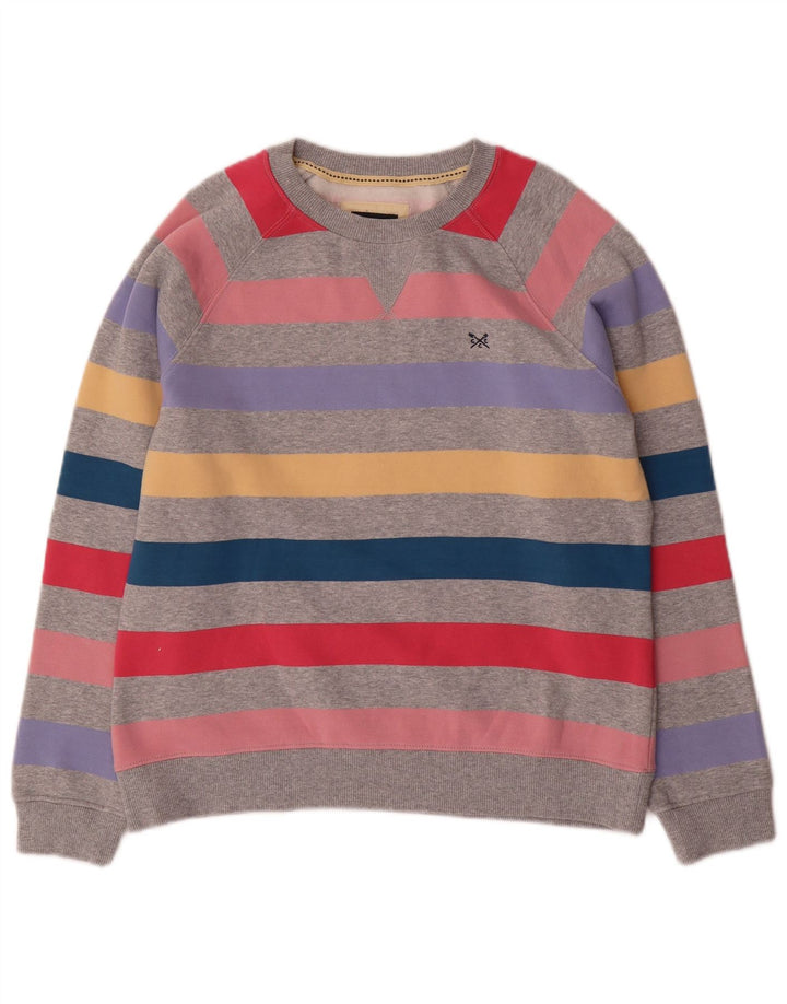 CREW CLOTHING Dame Sweatshirt Jumper UK 10 Small Multicolored Striped