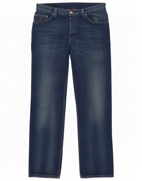 Tommy Hilfiger Lige jeans til mænd W34 L30 Blå Bomuld