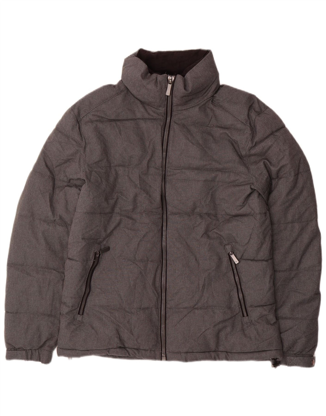 Zara Polstret Herrejakke UK 36 Lille Grå Polyester